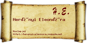 Herényi Eleonóra névjegykártya